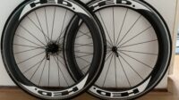 Set HED wielen 6cm carbon velghoogte 10 speed ultegra Shimano no tubes