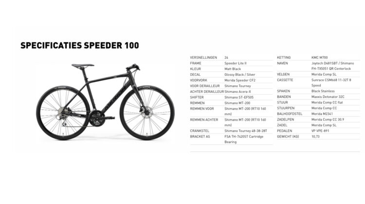 Speeder 100 (2020) fitness fiets maat 50 (S)