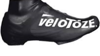 Velotoze Shoe Covers (Kort of Lang – Zwart en lichtblauw (kort) + Toe Cover (Red)