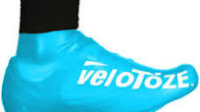 Velotoze Shoe Covers (Kort of Lang – Zwart en lichtblauw (kort) + Toe Cover (Red)