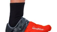 Velotoze Shoe Covers (Kort of Lang – Zwart en lichtblauw (kort) + Toe Cover (Red)