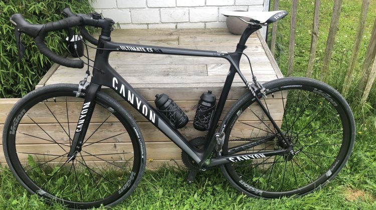 Racefiets Canyon full carbon. Maat XL (185-195cm). Kleur mat zwart